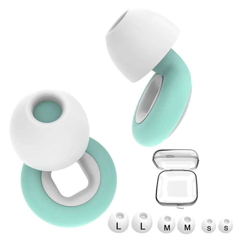 Shining Color Earplugs for Sleeping Noise Cancelling Silicone Hearing Protection Earplug for Work Travel Protetor Auricular