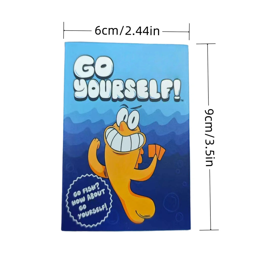 Fun Fish Card Solitaire Adult Party Table Game Two or More Players Prank Party Interaction Family, Friends, Colleagues, Relax