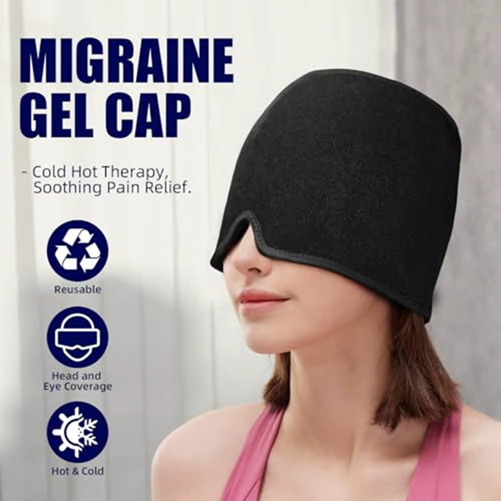 Migraine Ice Head Wrap Headaches Migraine Relief Cap Headache Relief Hat Hot Cold Therapy Gel Ice Cap Migraine Headache Migraine